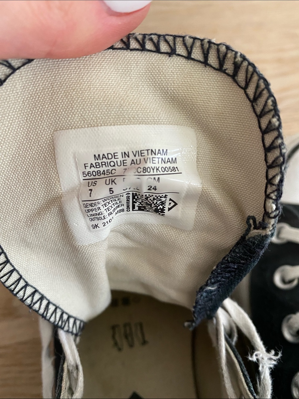 Converse Black and White High-Top Sneakers - Picture 10 of 10